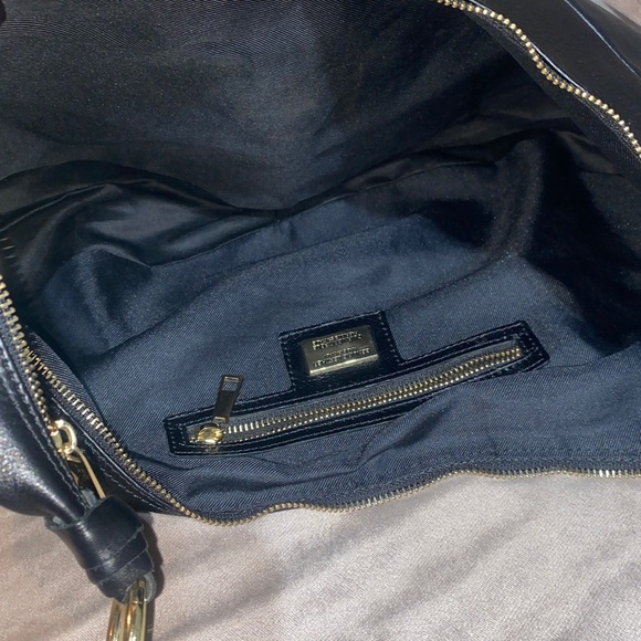 CUIR VERITABLE ITALIAN 
Elegant Black Leather Hobo Shoulder Bag - Picture 12 of 15